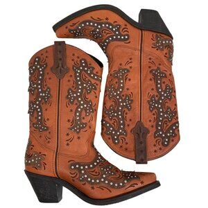Rockin Country Collection Studded Embellished Western Boots Womens Size 9M EUC